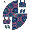 KLEID "ISABELLE" - BUNTE MANDALA m. 4 - Nähset S