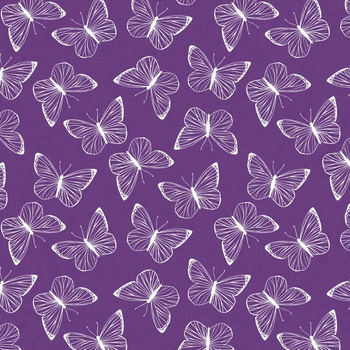 BUTTERFLIES / contour (PURPLE BUTTERFLIES) - swimsuit lycra