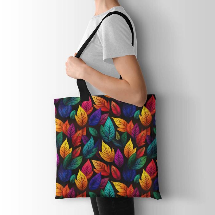 RAINBOW LEAVES PAT. 2 - Cotton woven fabric