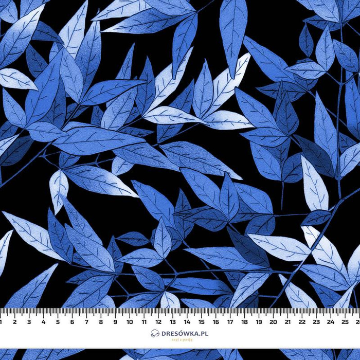 LIŚCIE wz. 7 (classic blue) / czarny - Krepa