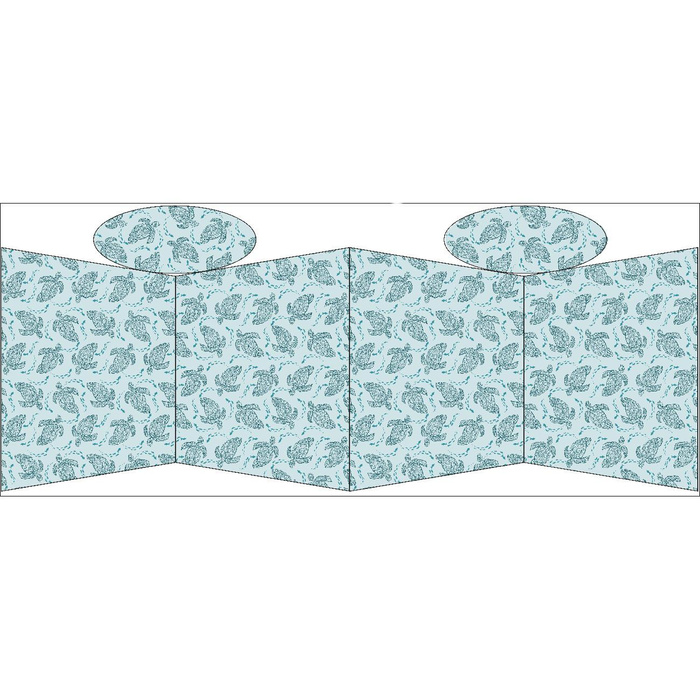 TORBA SHOPPER - ŻÓŁWIE I ŁAWICA (NIEBIESKA PLANETA) - zestaw do uszycia