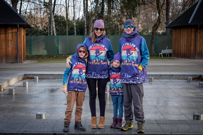 ZGARNIJ ZESTAW DIY NA BLUZĘ roz. L -  DON'T FOLLOW ME I DO STUPID THINGS