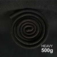 Heavy Elastic Rib Knit 500g - BLACK