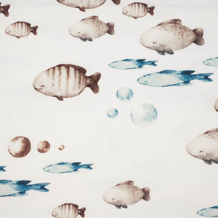 SHOAL (THE WORLD OF THE OCEAN)  - single jersey with elastane 