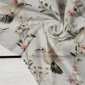 PASTEL BIRDS VZ. 6 (Kolibříci) - Krep