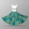 MANDALA pat. 5 / emerald -  big circle skirt panel 
