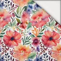 FLOWERS WZ. 74 - lekka dzianina drapana