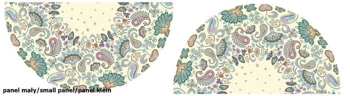 BLUMEN (Motiv 1) / ecru - Tellerrock-Panel