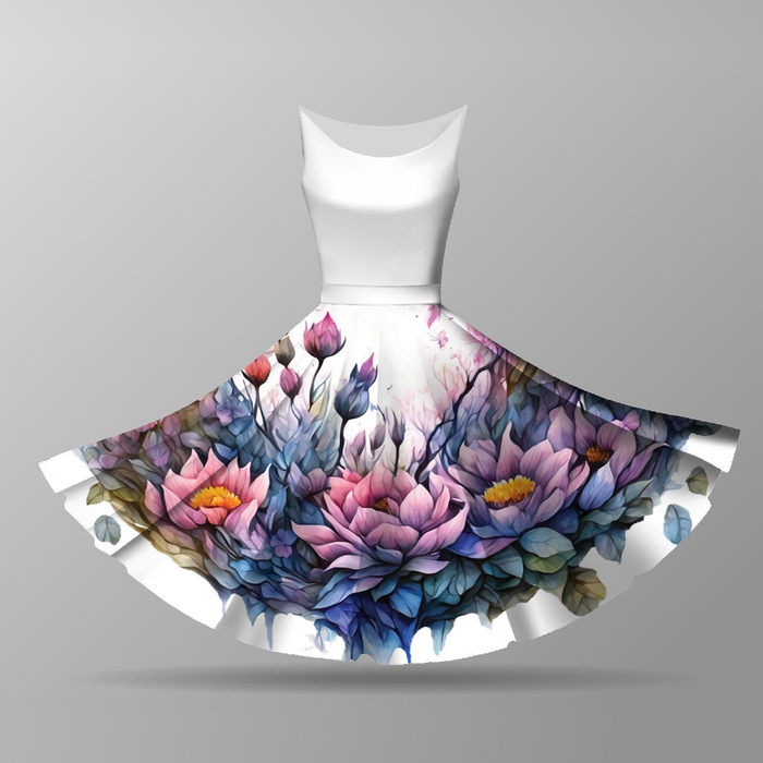 WATERCOLOR FLORAL vz. 10 - panel pro kruhovou sukni D