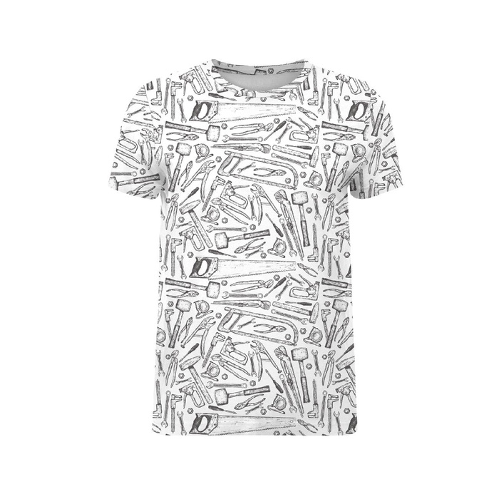 HERREN T-SHIRT - WERKZEUG / grau - Single Jersey M