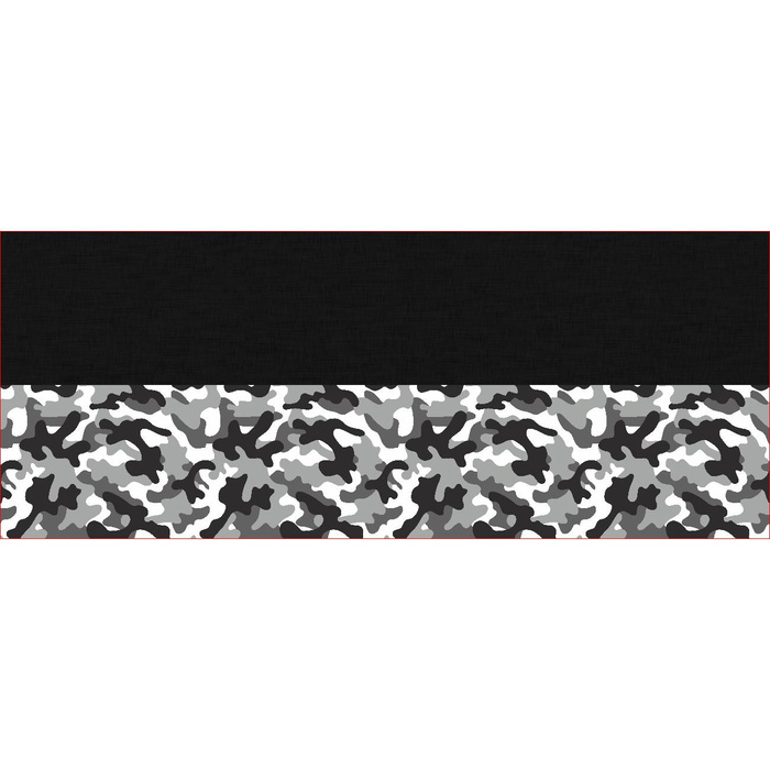 BUTTON SCARF - CAMOUFLAGE GREY - sewing set