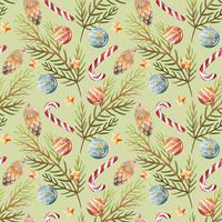 WEIHNACHTSGESTECK (WEIHNACHTSRENTIERE) - Baumwoll Webware