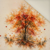 AUTUMN TREE - Panel (60cm x 50cm)  Polster- Velours