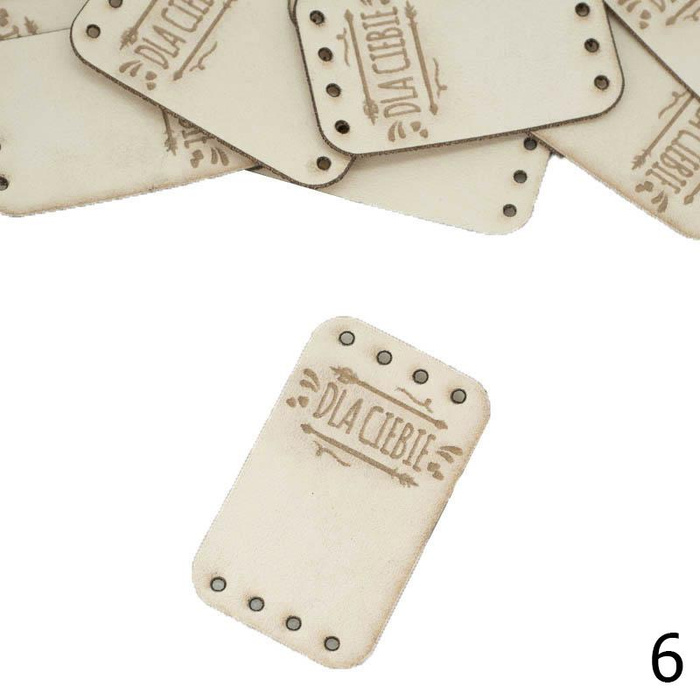 Falt-Label „DLA CIEBIE'' 2,5x4 cm - Farben nach Wahl