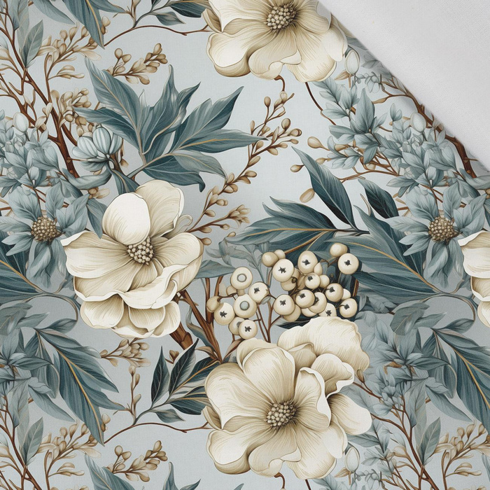 WINTER FLOWERS WZ.1 - quick-drying woven fabric
