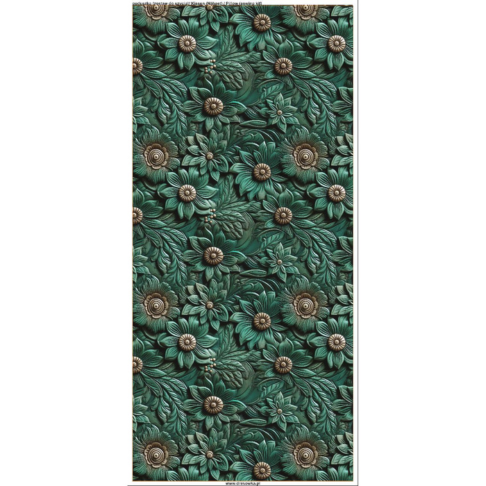 PODUSZKA 45X45 - LEATHER PATTERN WZ.14 - welur tapicerski - zestaw do uszycia