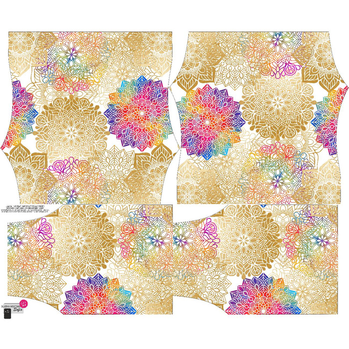 Bardot halenka s výstřihem (SOFIA) - MANDALA vz. 3 - Sada šití XL