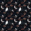 WINTER BIRDS pat. 2 (WINTER IN PARK) - looped knit fabric with elastane ITY