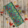 COLORFUL LEAVES MIX / emerald (GLITTER AUTUMN) - Nylon fabric Pumi