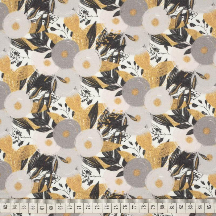 BUKIET KWIATÓW wz. 2 (złoty) - single jersey z elastanem 