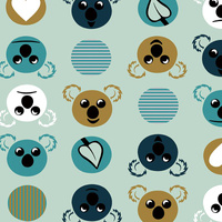 KOALA / mint - single jersey with elastane TE210