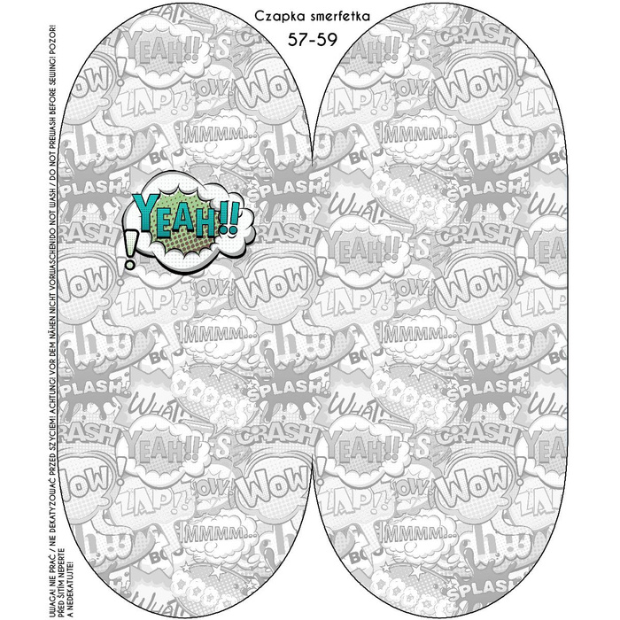 "Beanie" cap - COMIC BOOK / yeah (green - blue) 54-56