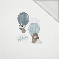 FLY HIGH / blue - panel (60cm x 50cm) looped knit