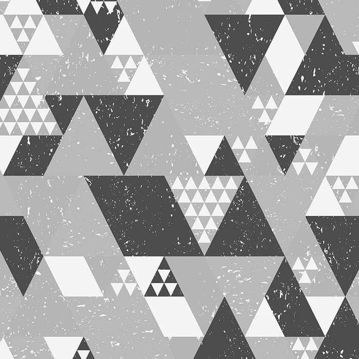 TRIANGLES / grey - French terry with elastane 