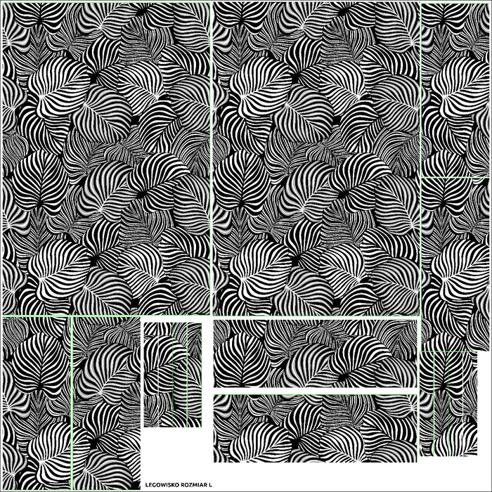 TIERBETT - ZEBRA BLÄTTER - Nähset - S