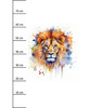 WATERCOLOR LION - Paneel (75cm x 80cm)  Baumwoll Webware