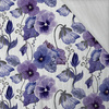 PANSIES (BLOOMING MEADOW) (Very Peri) - Cotton muslin