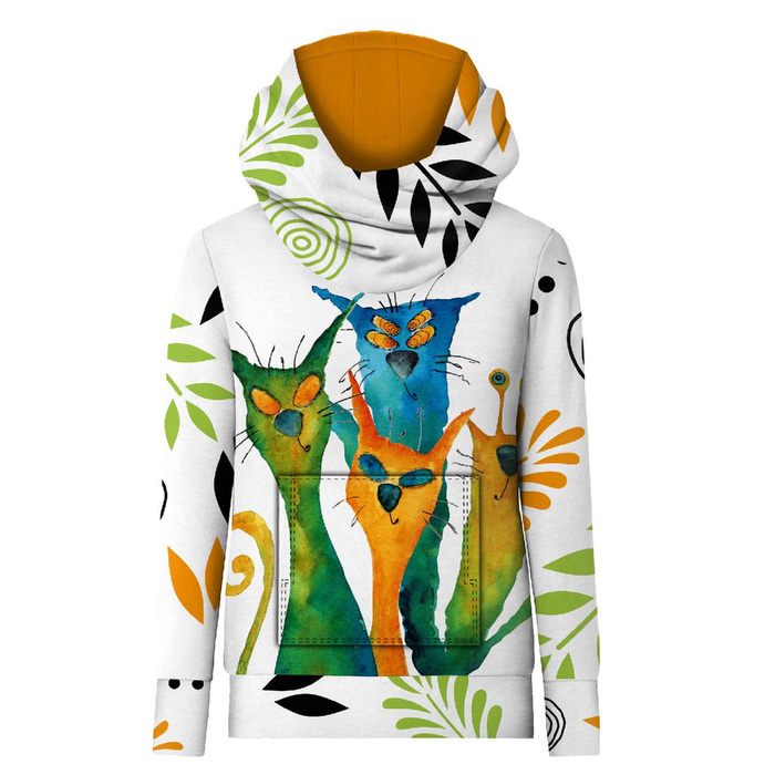 UNISEX HOODIE (HYDRA) - ALIEN CATS - Nähset (134/140)