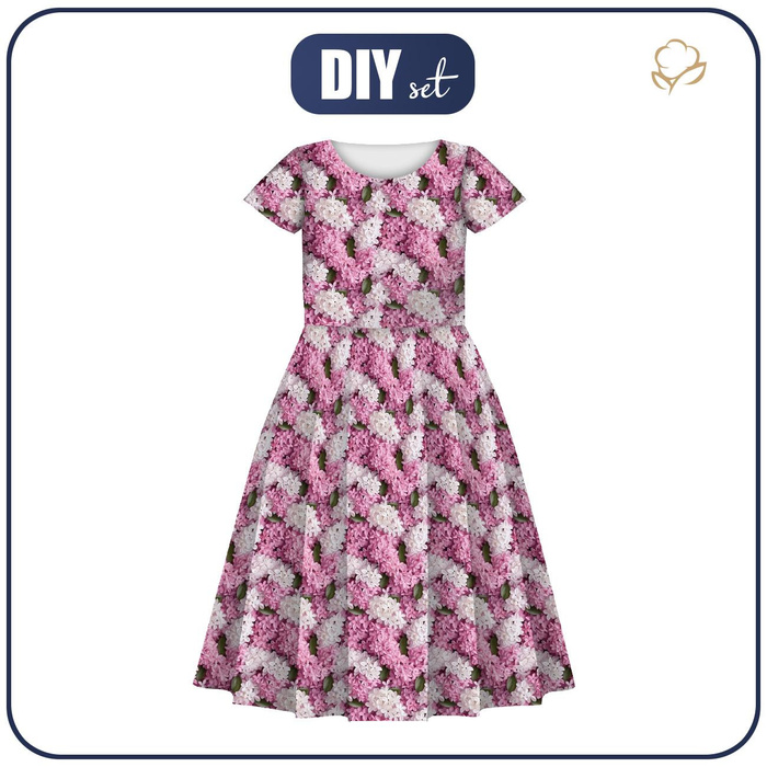 KINDER KLEID "MIA" (98/104) - FLIEDER - Nähset