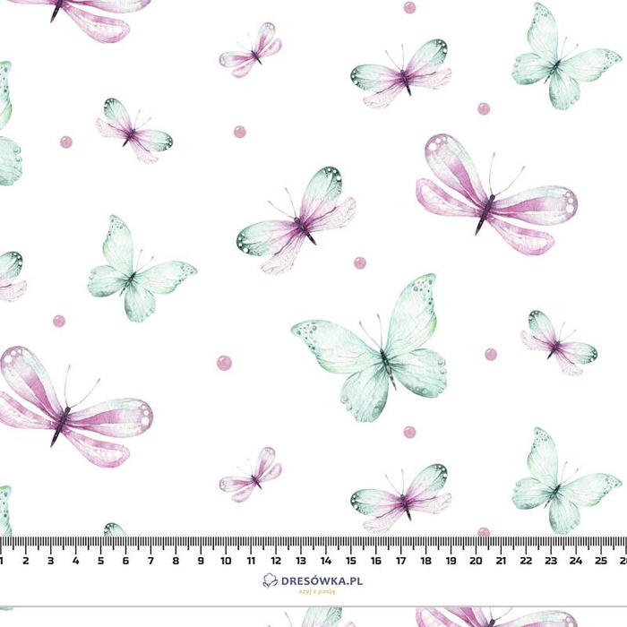 BUTTERFLIES PAT. 3 (WATER-COLOR BUTTERFLIES) - Cotton woven fabric