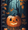 HALLOWEEN PUMPKIN - Panel (75cm x 80cm) SINGLE JERSEY PANEL