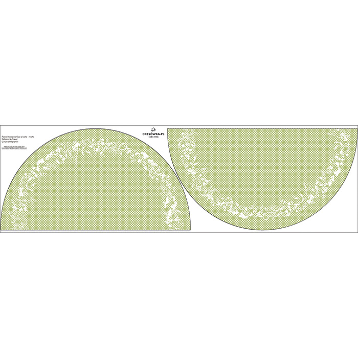 Tellerrock-Panel - GINGHAM LACE / lime cream