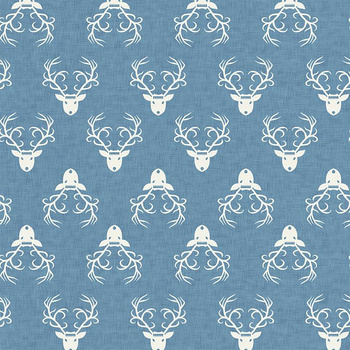 GŁOWY RENIFERA / ACID WASH - niebieski