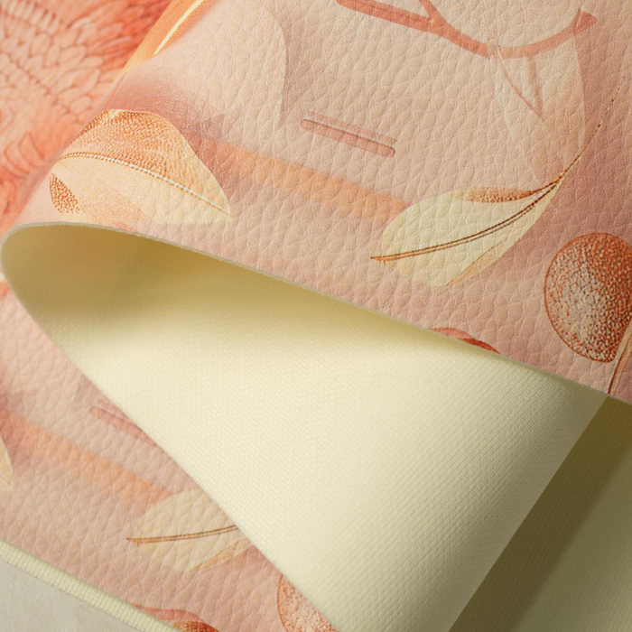 PINK BIRDS - dickes geprägtes Kunstleder