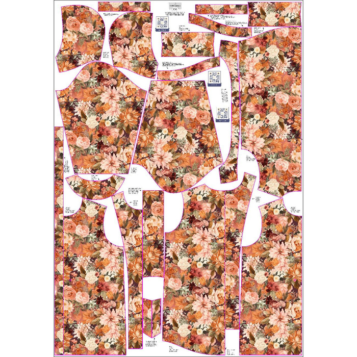 WOMEN'S PARKA (ANNA) - AUTUMN TIME PAT. 2 - sewing set S