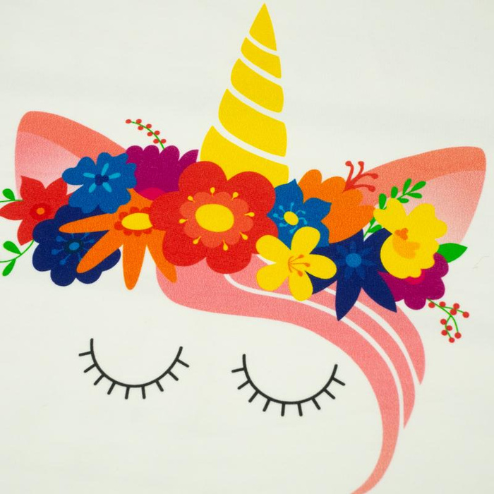 UNICORN / flowers - panel looped knit 