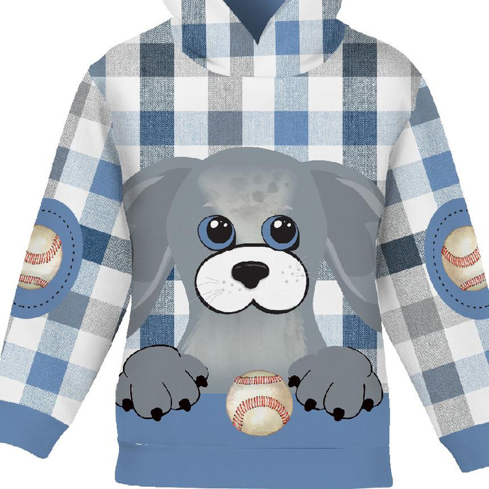 KID'S HOODIE (ALEX) - DOGGIE MARK - looped knit fabric (110/116)