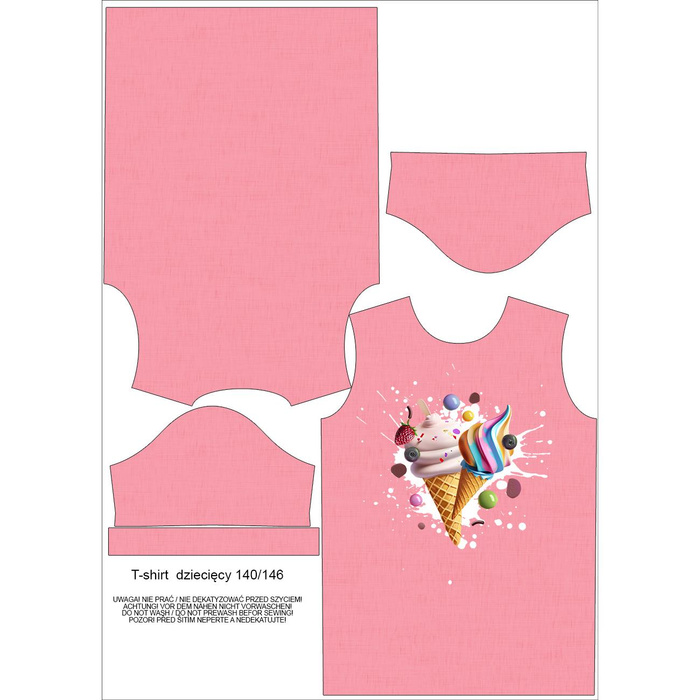 KINDER T-SHIRT (104-110) -  SWEETS ms.16 - Nähset 