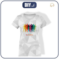 WOMEN’S T-SHIRT -  JUST KEEP RUNNING pat. 2 / ice - single jersey XXL