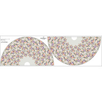 VINTAGE FLOWERS - circle skirt panel M