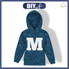 KID'S HOODIE (ALEX) - "M" / acid wash dark blue - sewing set