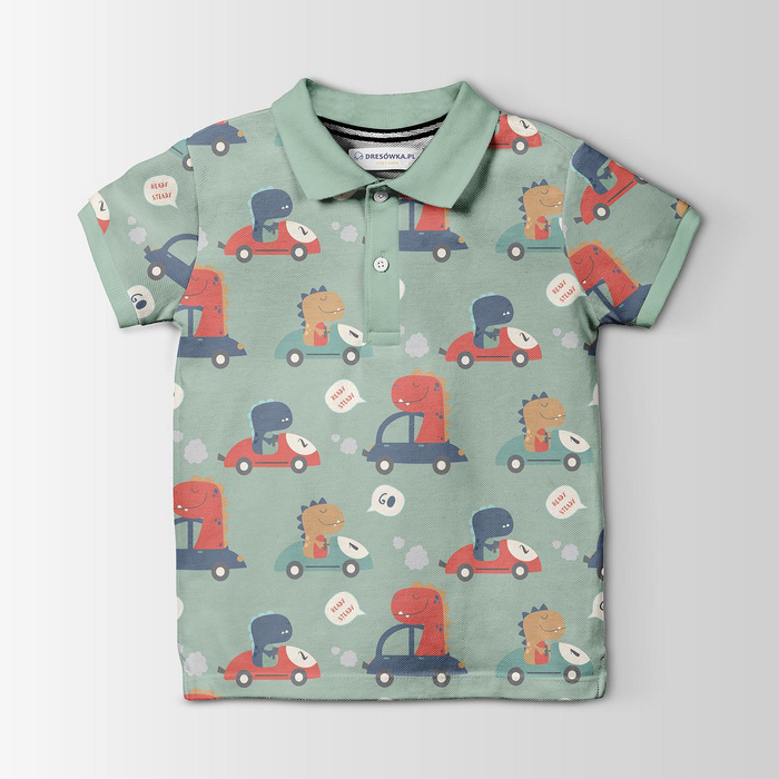 DINO CAR pat.1 - looped knit fabric