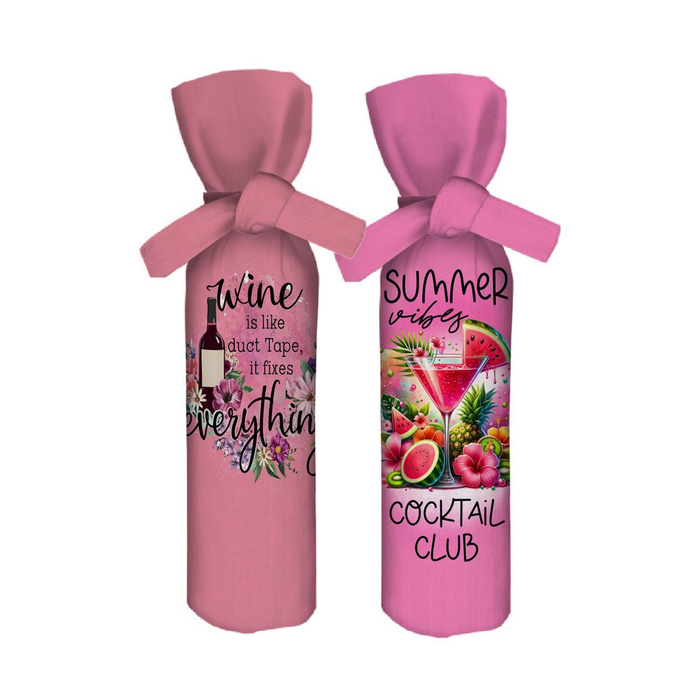 Weinflaschen-Überzug - SUMMER COCTAIL - DIY set