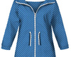 KIDS PARKA (ARIEL) - LIGHT BLUE DOTS / BLUE (PUMPKIN GARDEN) - softshell (146/152)