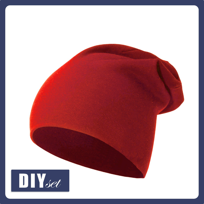 BEANIE CAP - RED - sewing set