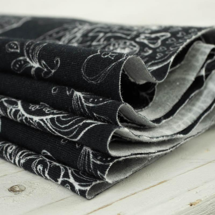 SKULLS CONTOUR / garland (DIA DE LOS MUERTOS) - single jersey 